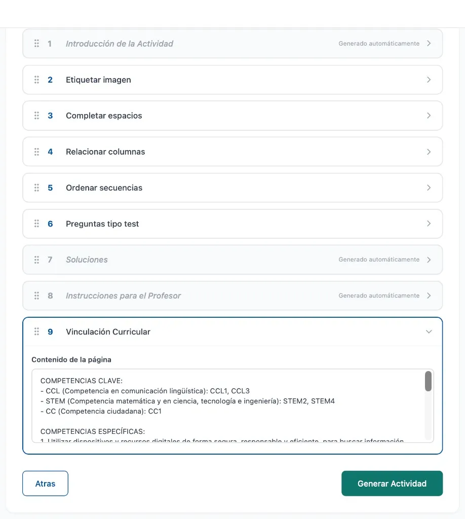 Vinculación curricular expandida en la estructura