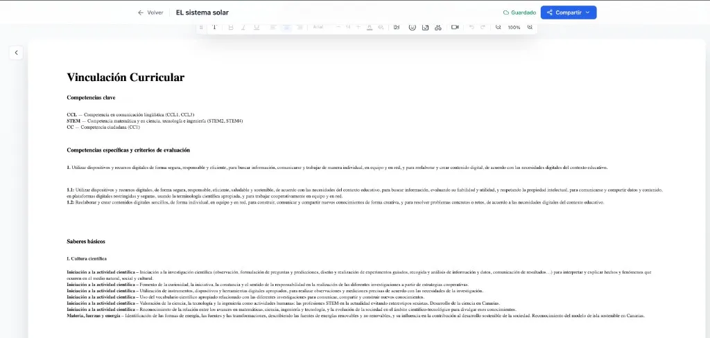 Diapositiva de Vinculación Curricular