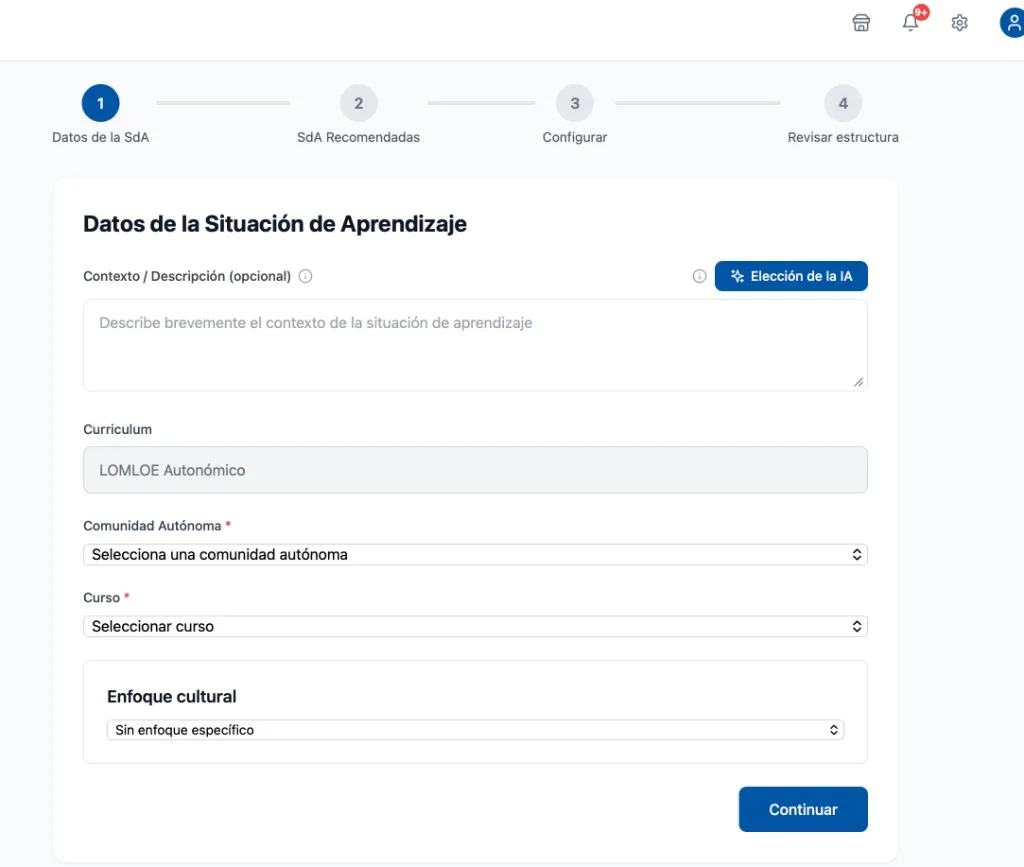 Paso 1 — Datos de la Situación de Aprendizaje