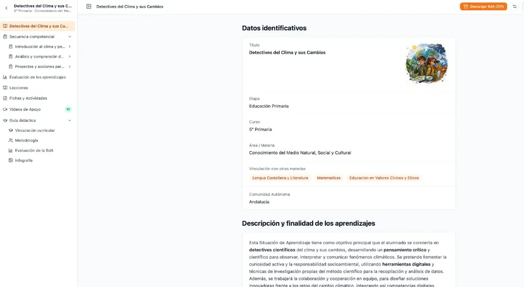 Datos identificativos de la SdA